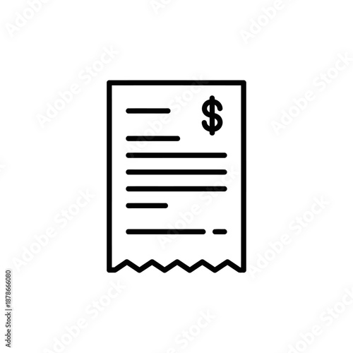 Financial Document with Currency Symbol and Line Items for Business Reports
