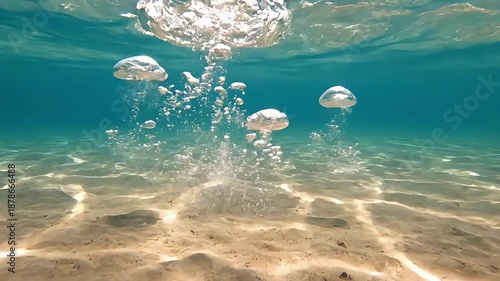 Cinematic Water Vortex with Floating Bubble Rings