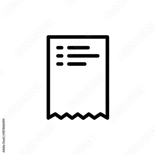 Minimalist Black and White Line Drawing of a Label or Document Icon for Modern Design