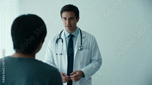 Doctor consulting patient in clinic