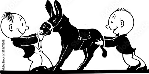 Retro Cartoon Character Illustrations in Vintage Comic Style