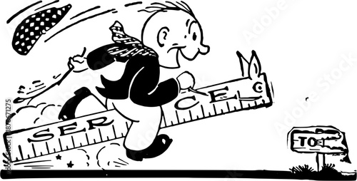 Retro Cartoon Character Illustrations in Vintage Comic Style