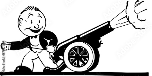 Retro Cartoon Character Illustrations in Vintage Comic Style