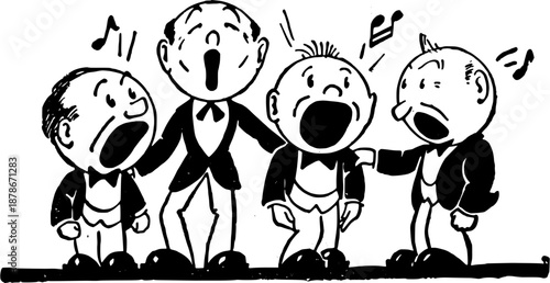 Retro Cartoon Character Illustrations in Vintage Comic Style