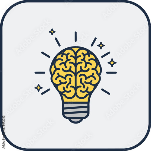 Conceptual illustration of an innovative thought process and creative intelligence