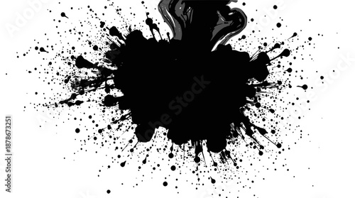 A swirling patterned dog stands against a textured wall with vertical stripes,