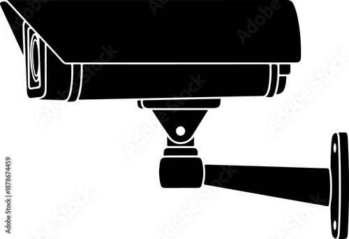 Surveillance Camera silhouette vector illustration