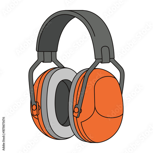 Earmuffs for hearing protection and safety equipment use