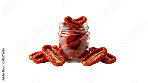 Sun dried tomatoes in a jar