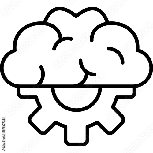 Brain with gear Icon
