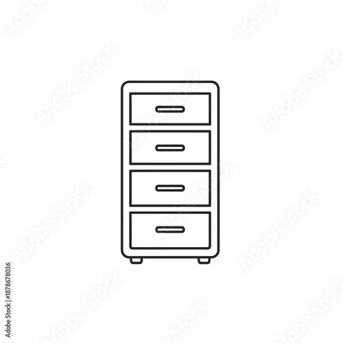 Minimalist Five Drawer Filing Cabinet for Office Storage and Organization