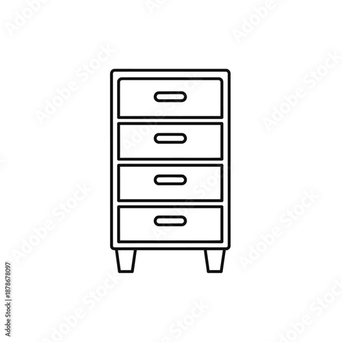 Minimalist Four Drawer Chest View for Interior Design and Storage Solutions