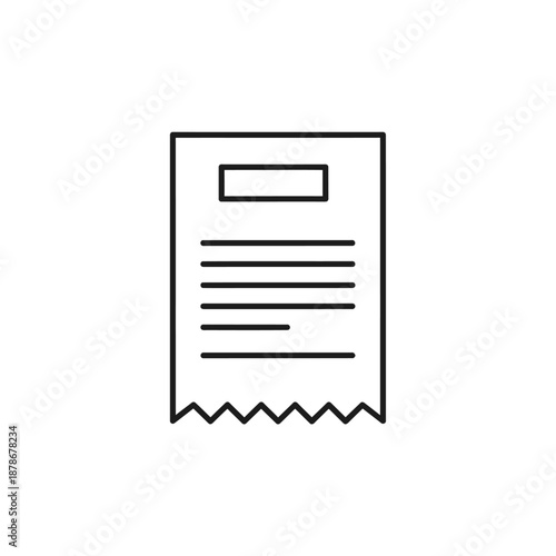 Minimalist Illustration of a Document Icon for Digital and Print Use