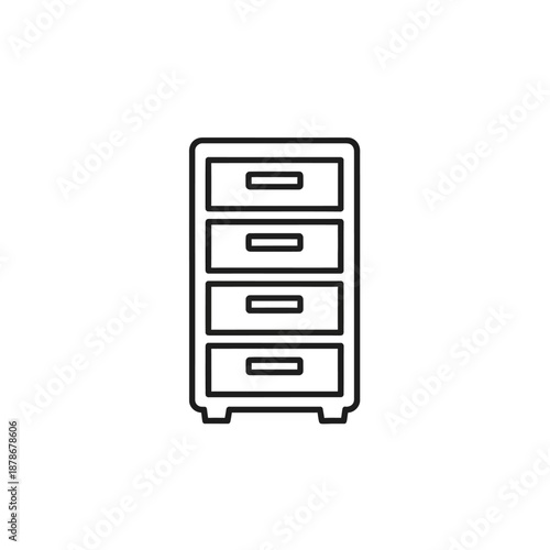 Minimalist Office Filing Cabinet for Storage and Organization