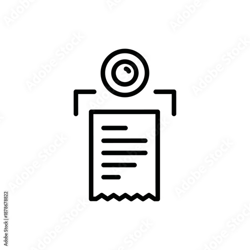 Minimalist Target with Bullet and Paper Document for Precision Shooting Concept