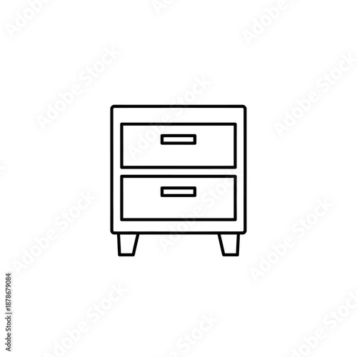 Modern Nightstand with Two Drawers for Stylish Bedroom Decor