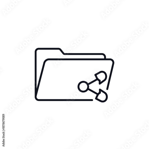 Modern Digital File Folder Icon for Data Organization and Storage
