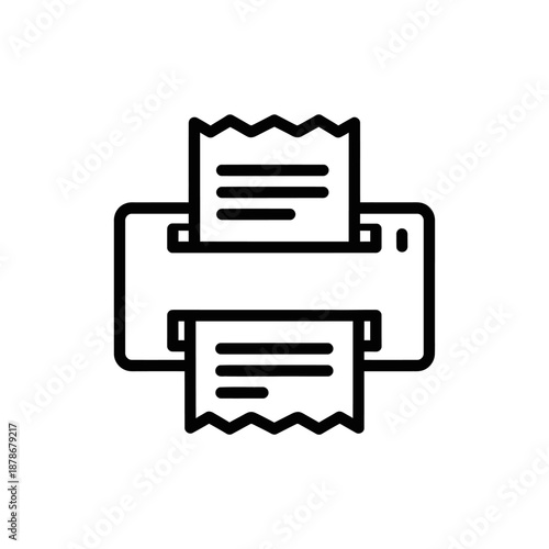 Modern Digital Printer Printing Receipts or Tickets for Business Use