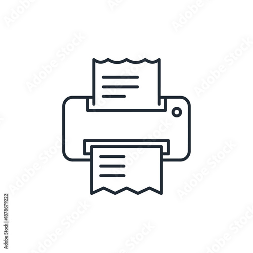 Modern Printer Printing Documents with Paper Output for Office Use