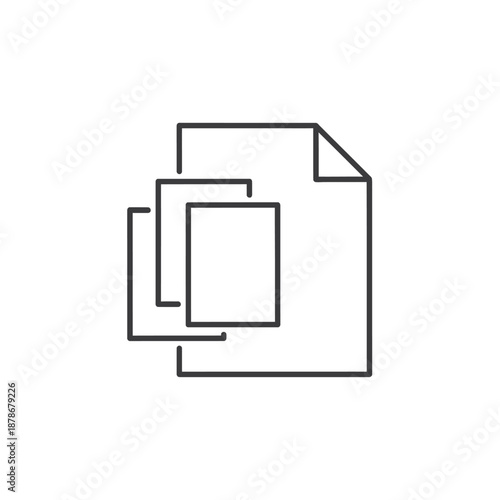 Modern abstract paper documents with minimalist line art design for creative projects