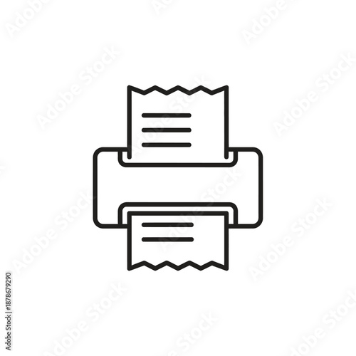 Modern Printout and Document Communication Icon for Digital Design and Interface Use
