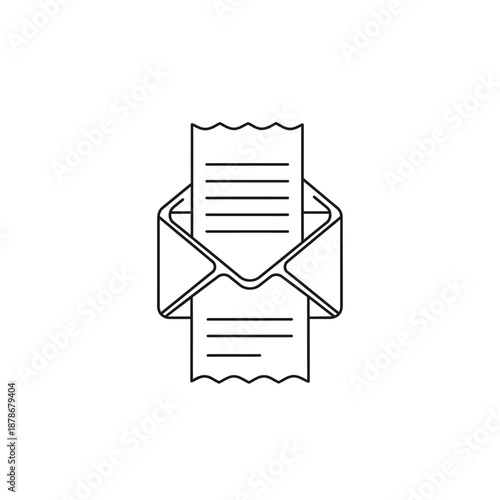 Open Envelope with Letter Inside for Business and Communication Concepts