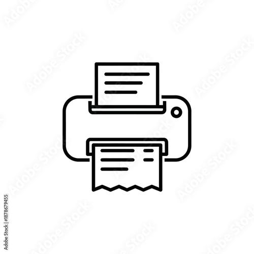 Modern Wireless Printer Printing Document for Office Use