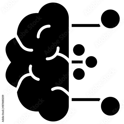 Brain with circuits Icon