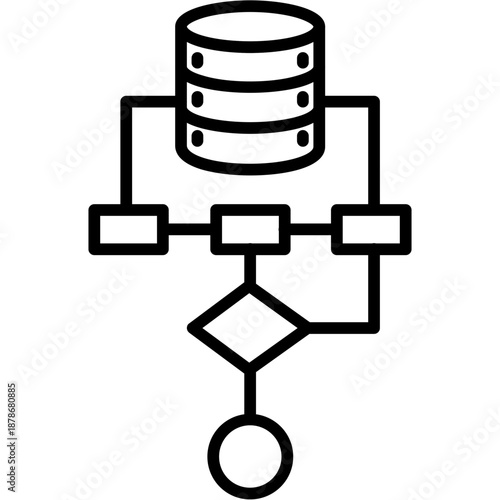 Database hierarchy diagram Icon
