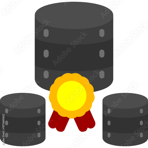 Databases with quality badge Icon