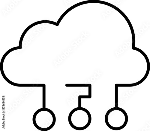 Cloud native development. Cloud computing. Cloud icon illustrations