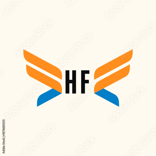 HF Initials Logo Business Template Vector icon