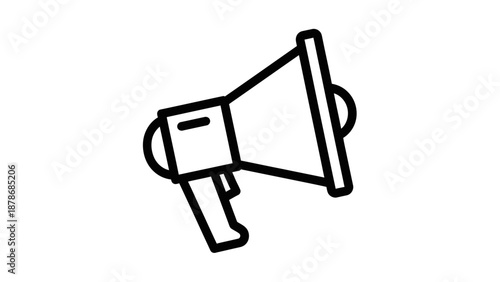 Stunning black and white megaphone illustration for business communication