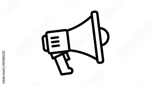 Megaphone icon for communication and announcement purposes effectively