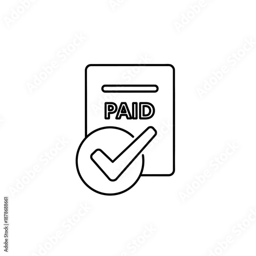 Payment Confirmation Icon with Checkmark and Mobile Device Illustration