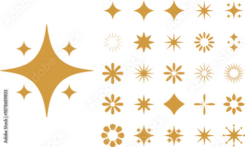 Golden stars pattern on white background Christmas decoration vector illustration