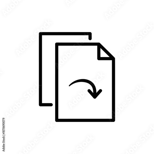 Professional Stock Image of Document Transfer Icon for Digital Files and Data Sharing