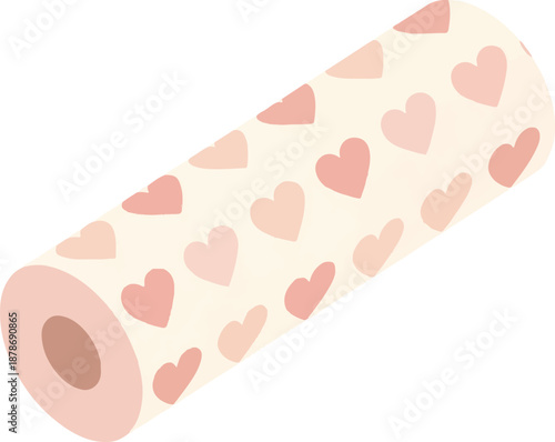 Pink Heart Pattern Roll or Wrapping Paper