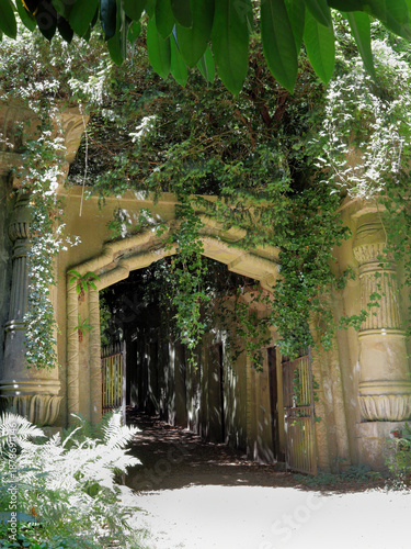 Entrance to the Egyptian Avenue, Highgate Cemetery West, North London, England