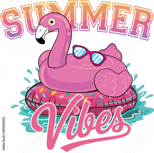 Summer t-shirt graphic design. Bright summer illustration . for textiles, prints, for boy and girl