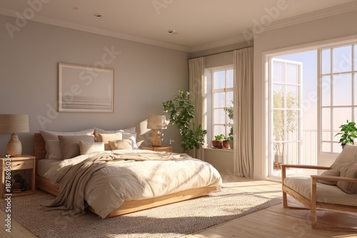 Cozy Minimalist Bedroom with Natural Light