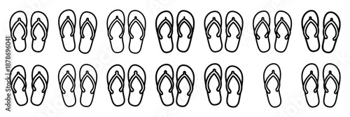 Outline icon set of  travel holiday flip , Holi day vector icons.