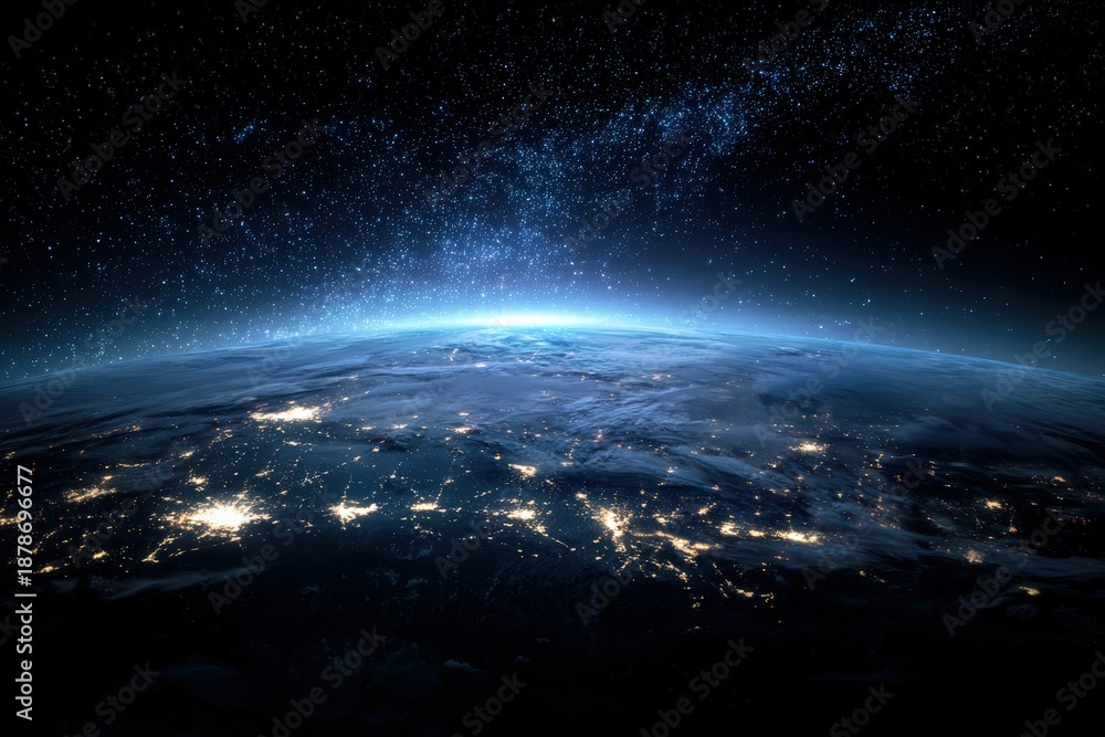 Fototapeta premium Earth at Night from Space