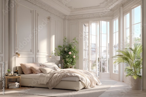 Elegant Sunlit Bedroom