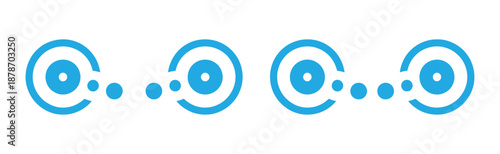 connection icons for networking and technology. Modern blue connection icons for tech and networking concepts. 
