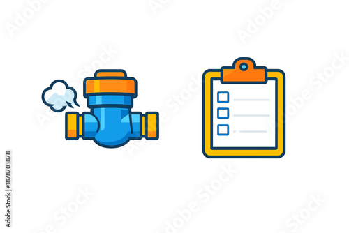 Plumbing and checklist icons