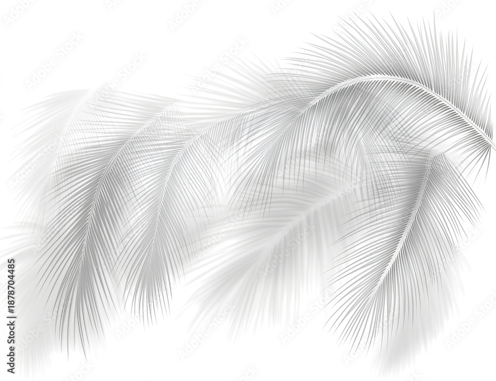 Obraz premium festive palm leaf shadow effect on a transparent background