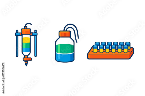 Laboratory equipment icons