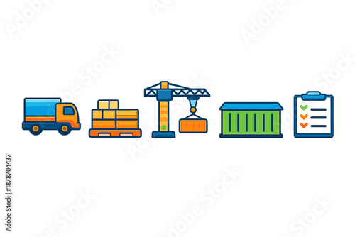 Logistics and Shipping Icons