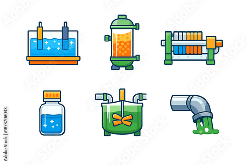 Chemical science and laboratory icons